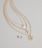 Golden Grace Necklace And Earrings Set