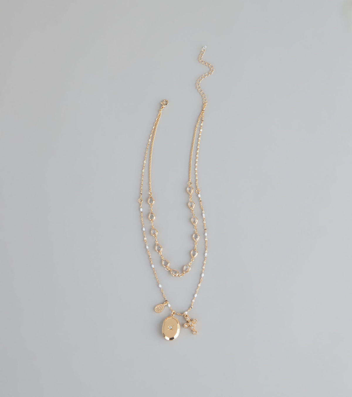 Lucky Layers Locket Charm Necklace