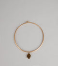 Drop the Drama Pendant Collar Necklace