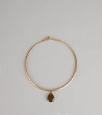 Drop the Drama Pendant Collar Necklace