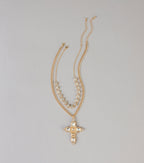 Double Take Rhinestone Necklace Set