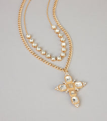 Double Take Rhinestone Necklace Set