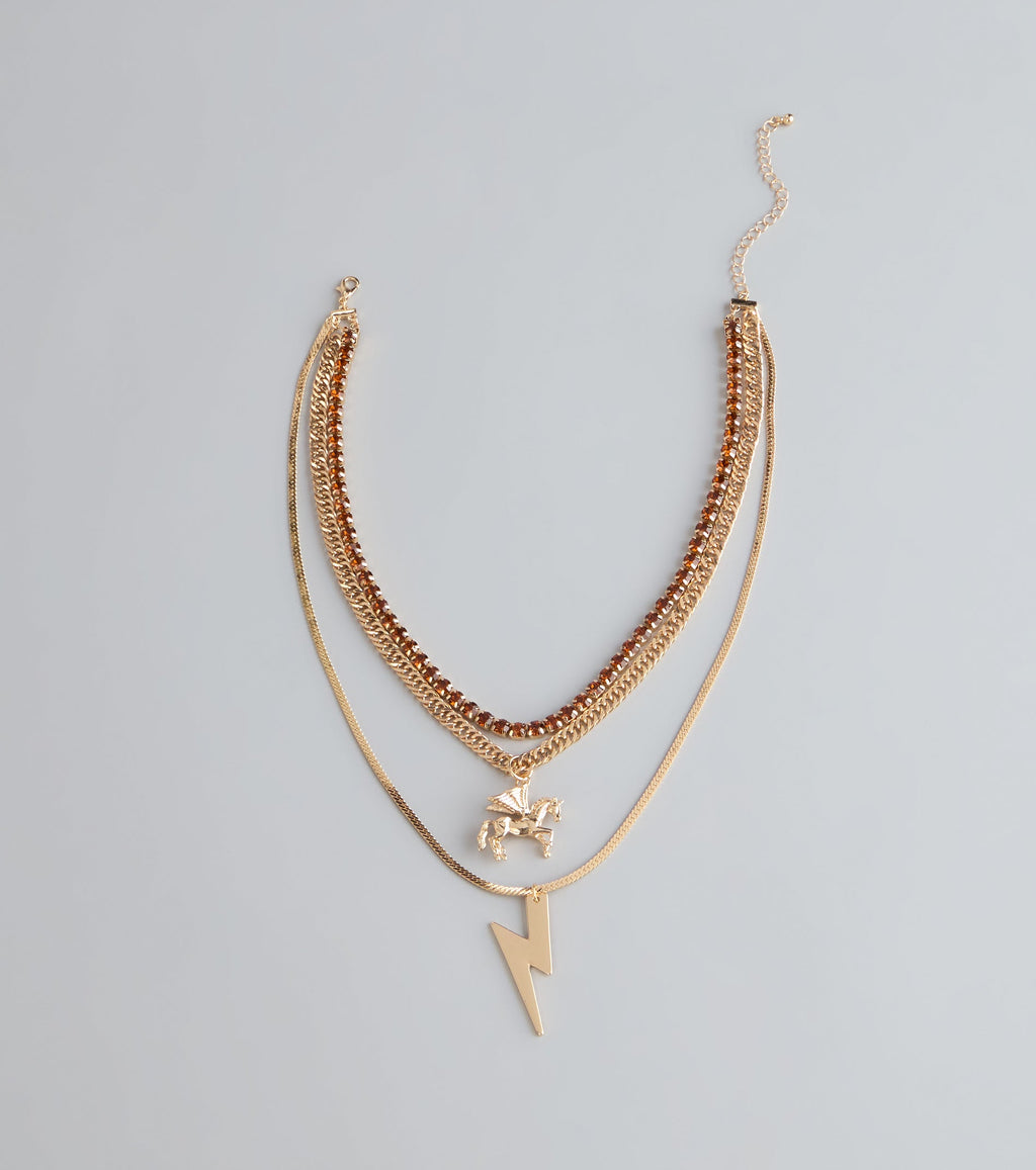 Strike And Shine Charm Necklace