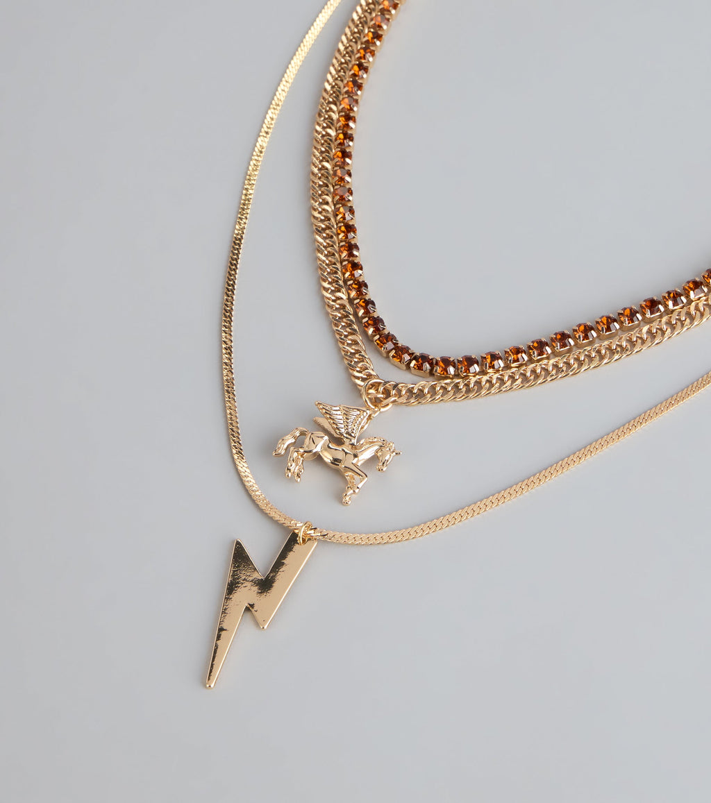 Strike And Shine Charm Necklace