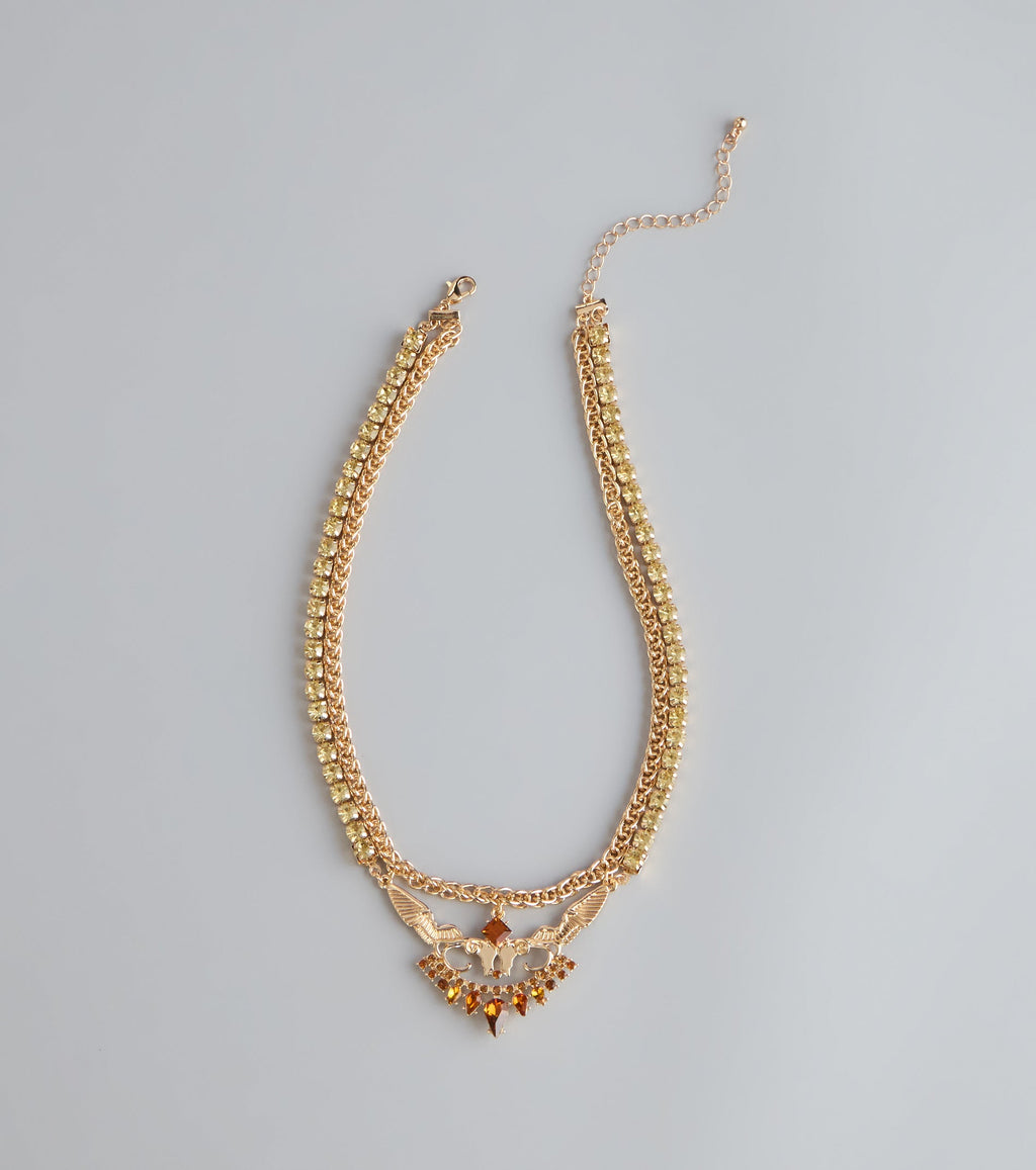 Radiant Wing Pendant Necklace