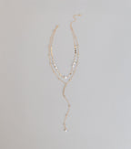 Effortlessly Elevated Pearl Beaded Lariat Necklace