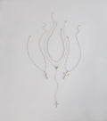 Keep It Layered Cross Charm Necklace Set