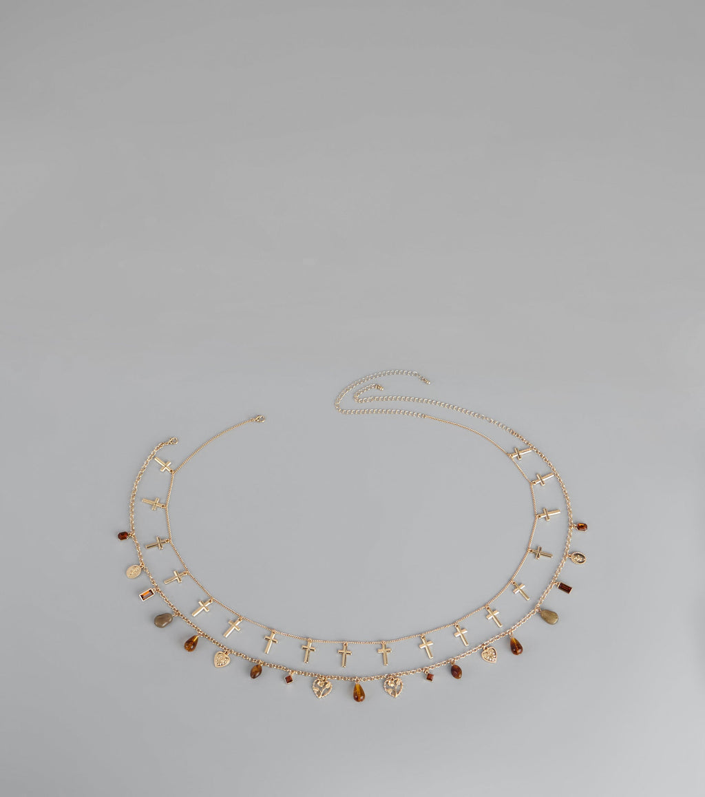 Golden Hour Charms Double Layer Belly Chain