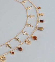 Golden Hour Charms Double Layer Belly Chain