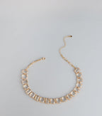 Crystal Row Statement Choker Necklace