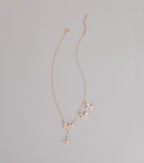 Sweet Shine Rhinestone Butterfly Necklace And Earrings Set