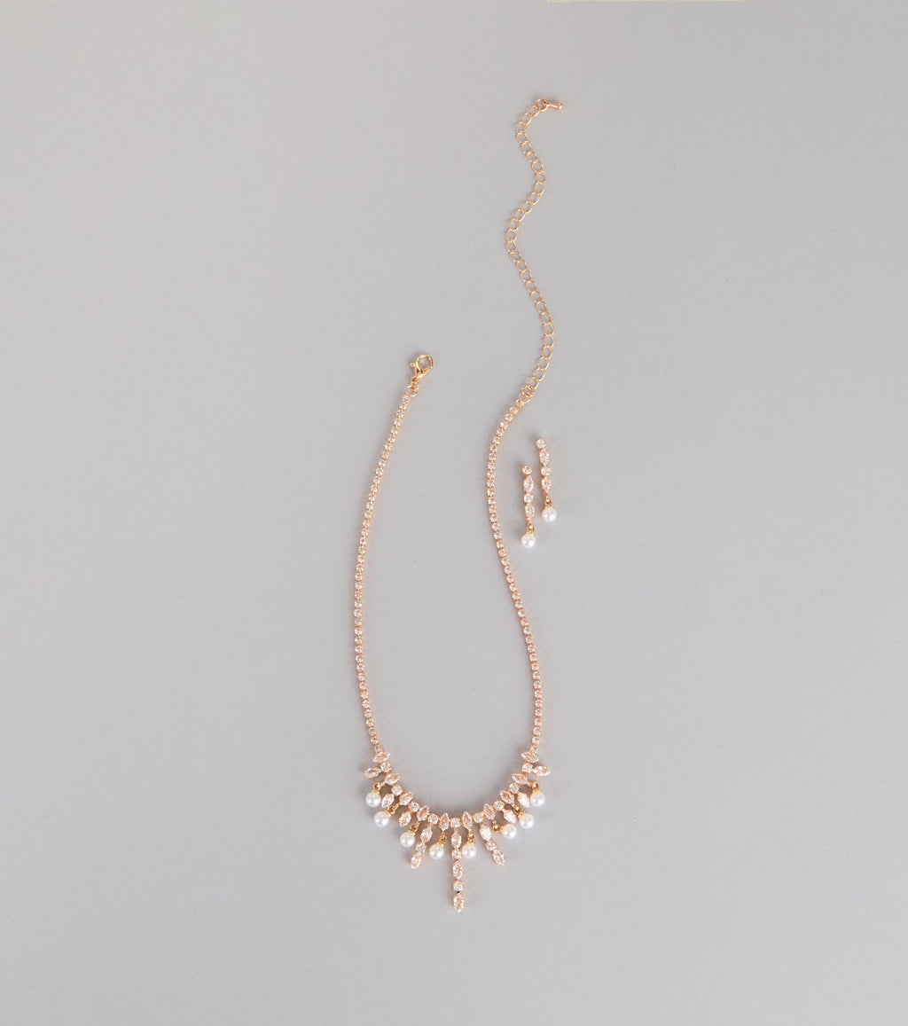 Candlelight Glam Necklace And Earrings Set
