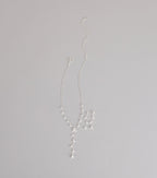 Sleek Shimmer Rhinestone Necklace And Earrings Set