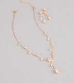 Soft Shine Rhinestone Flower Necklace And Earrings Set