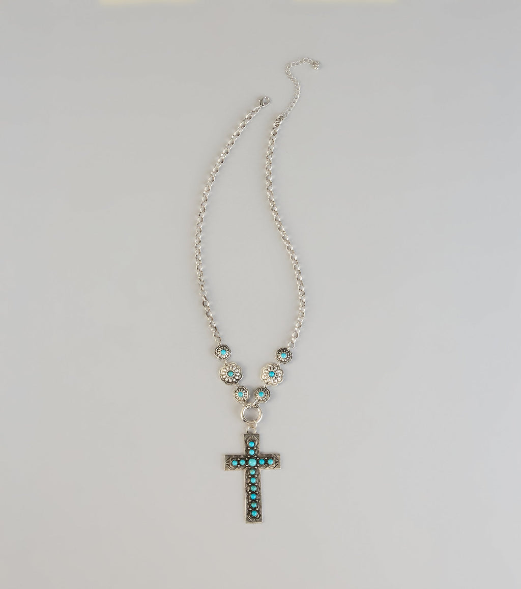 Wildflower Spirit Cross Necklace
