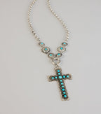 Wildflower Spirit Cross Necklace
