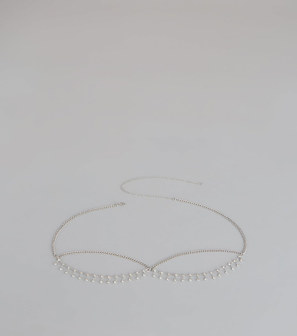 Dainty Drama Rhinestone Belly Chain