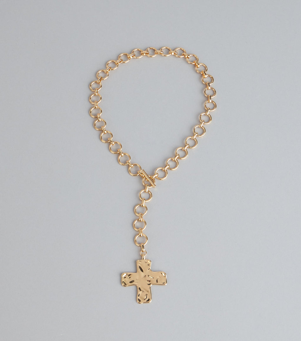 Bold Faith Cross Choker Necklace