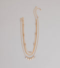 Cool Girl Shine Rhinestone Layered Necklace Set