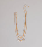 Cool Girl Shine Rhinestone Layered Necklace Set