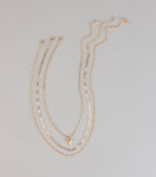 Subtle Bite Tooth Charm Three Pack Necklace Set