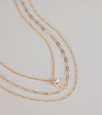 Subtle Bite Tooth Charm Three Pack Necklace Set
