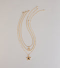 Soft Spark Star Charm Layered Necklace Set