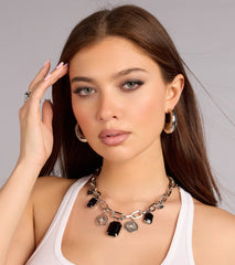 Bold Moves Only Statement Charm Necklace