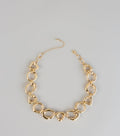 Heart On Lock Statement Necklace