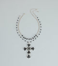 Instant Edge Cross Pendant Statement Necklace