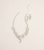 Perfect Glamour Rhinestone Necklace And Earrings Set