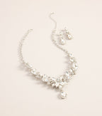 Perfect Glamour Rhinestone Necklace And Earrings Set