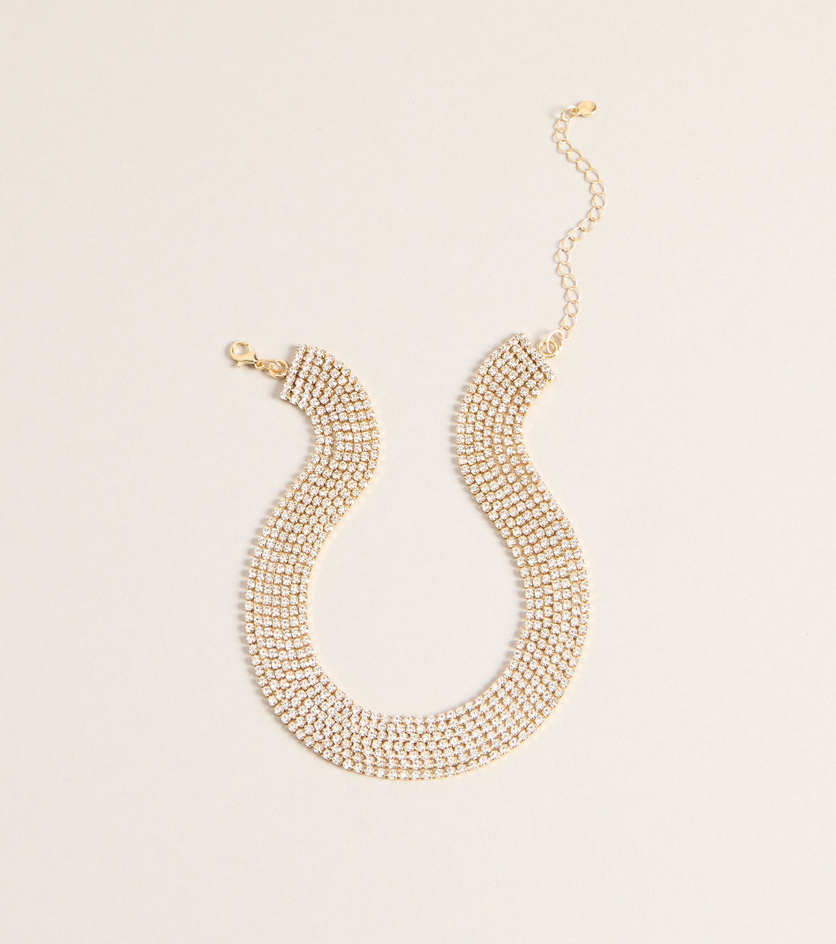Glam Girl Layered Rhinestone Necklace