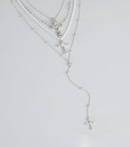 Layered Luxe Cross Necklace