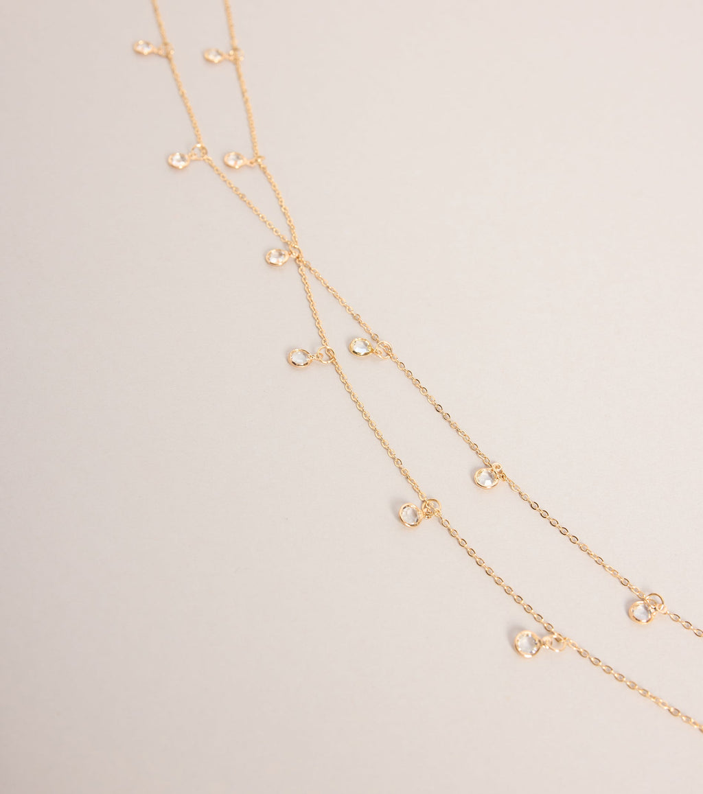 On Repeat Layered Stone Belly Chain
