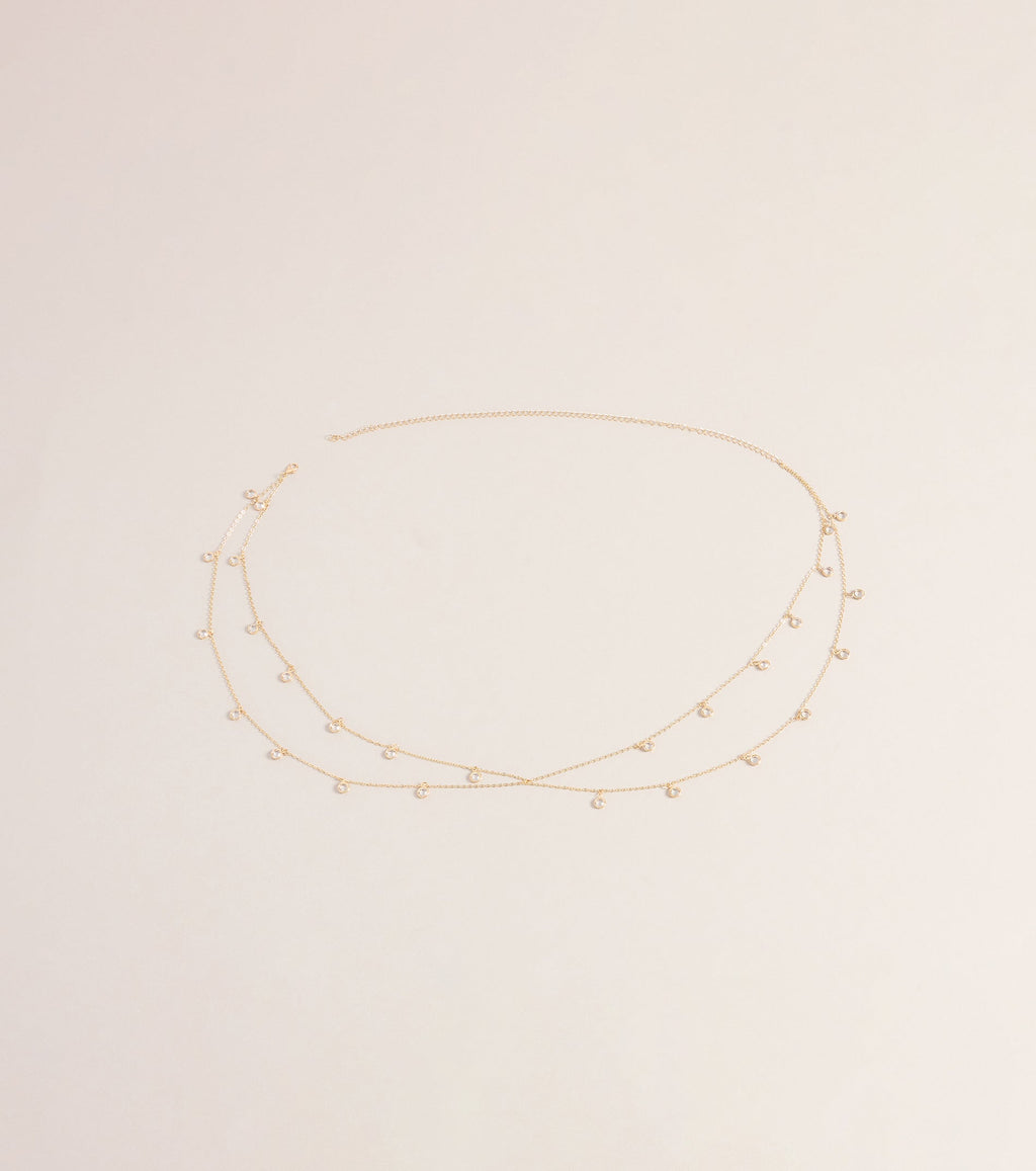 Pretty Shine Layered Stone Belly Chain