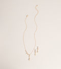 Soft Shine Rhinestone Leaf Necklace And Earrings Set