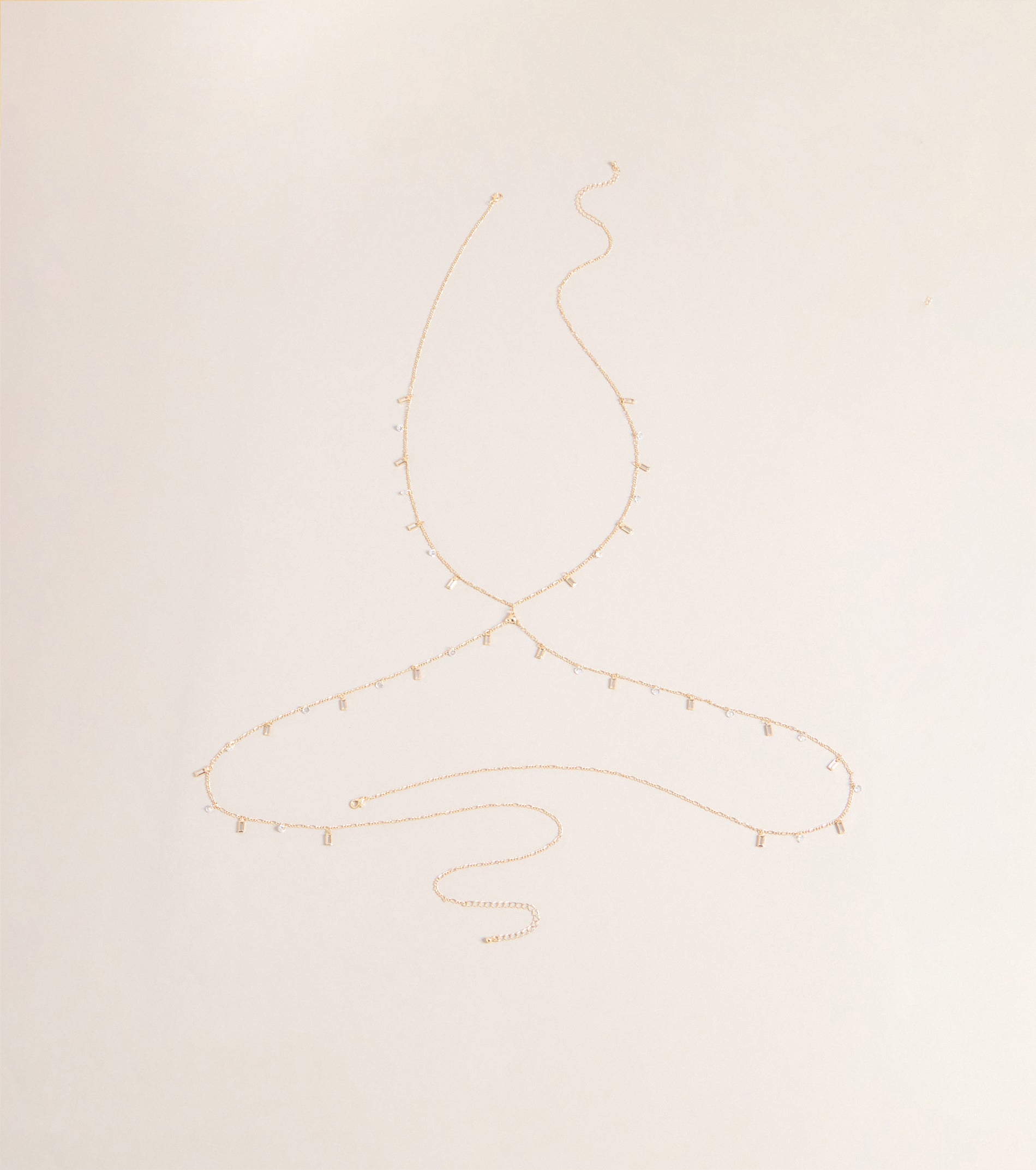 Sleek Shine Rhinestone Body Chain