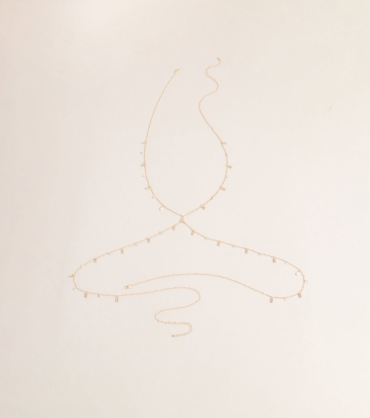 Sleek Shine Rhinestone Body Chain