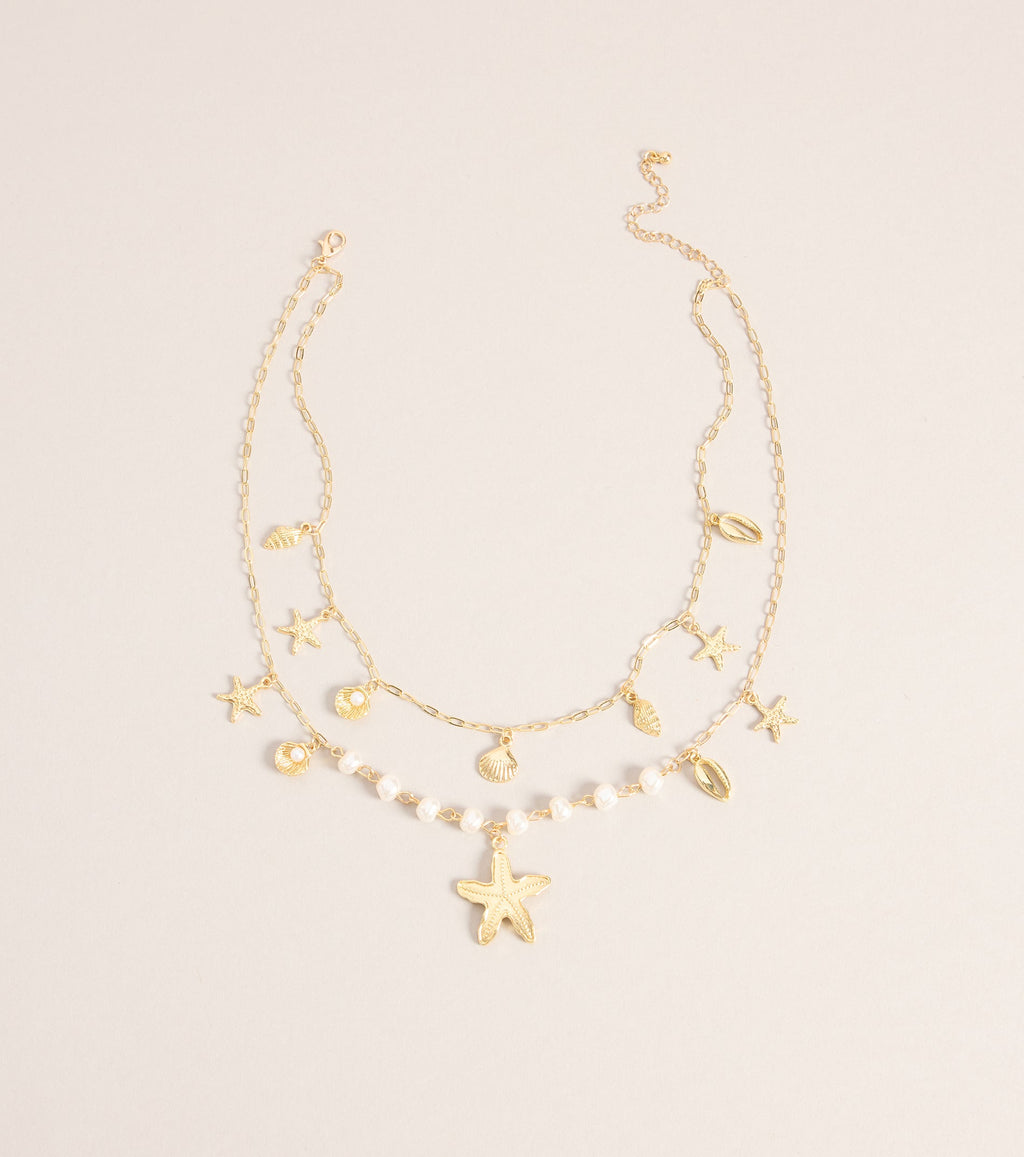 Sea You There Pearl Charm Necklace