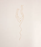 Pretty In Pearls Layered Lariat Necklace Set