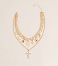 Charm Check Layered Chain Necklace