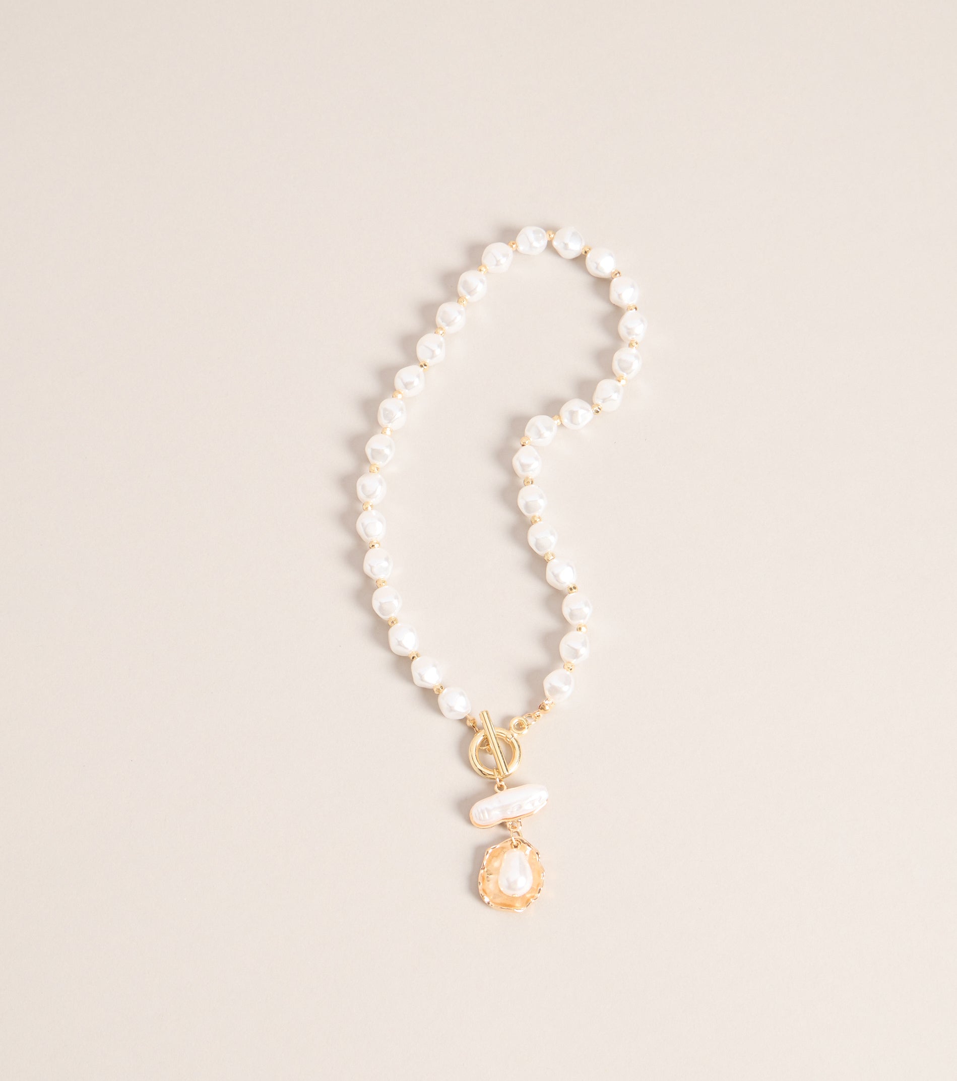 Layered Luxe Pearl Toggle Necklace