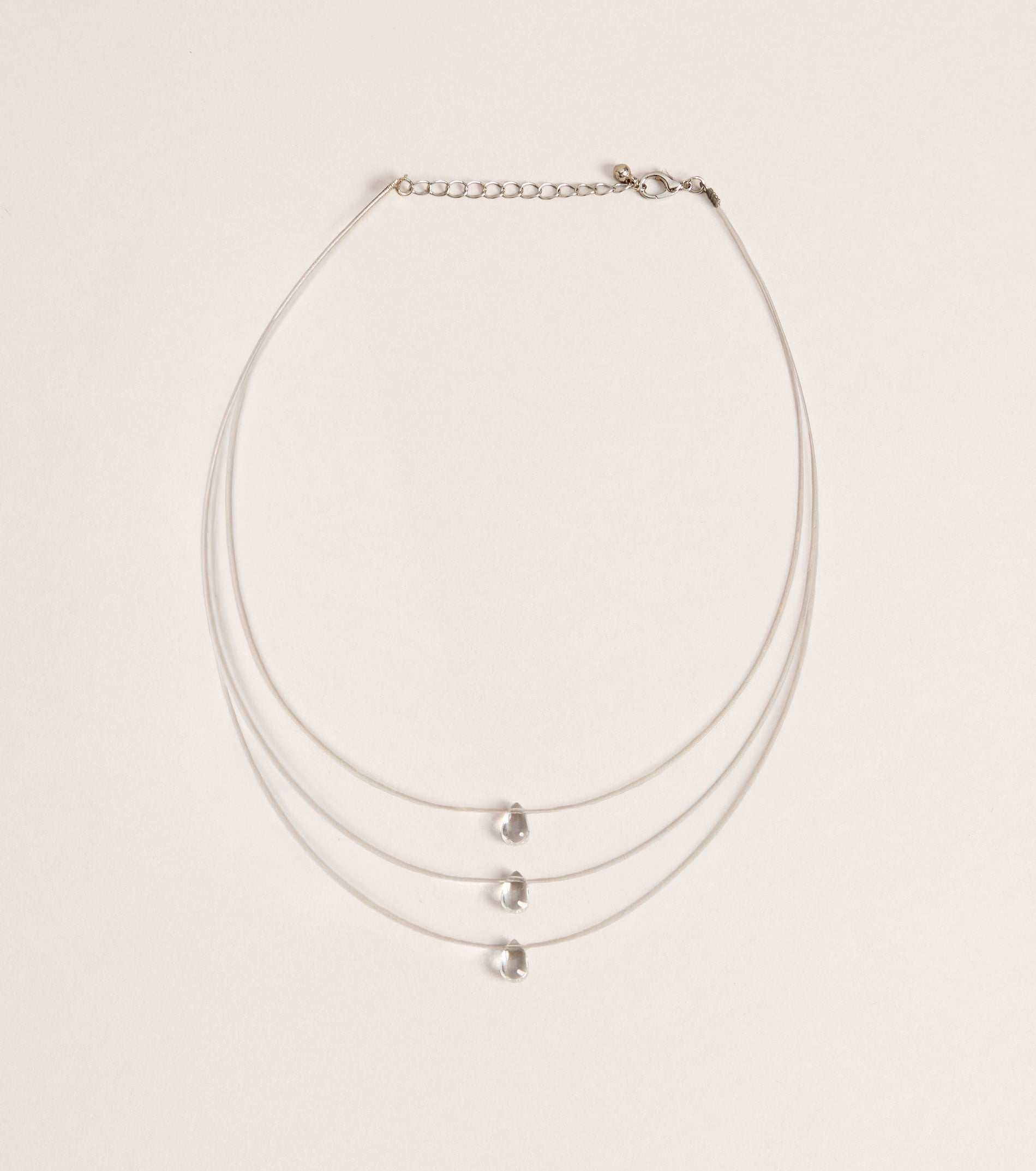 Glass Glow Triple Strand Necklace