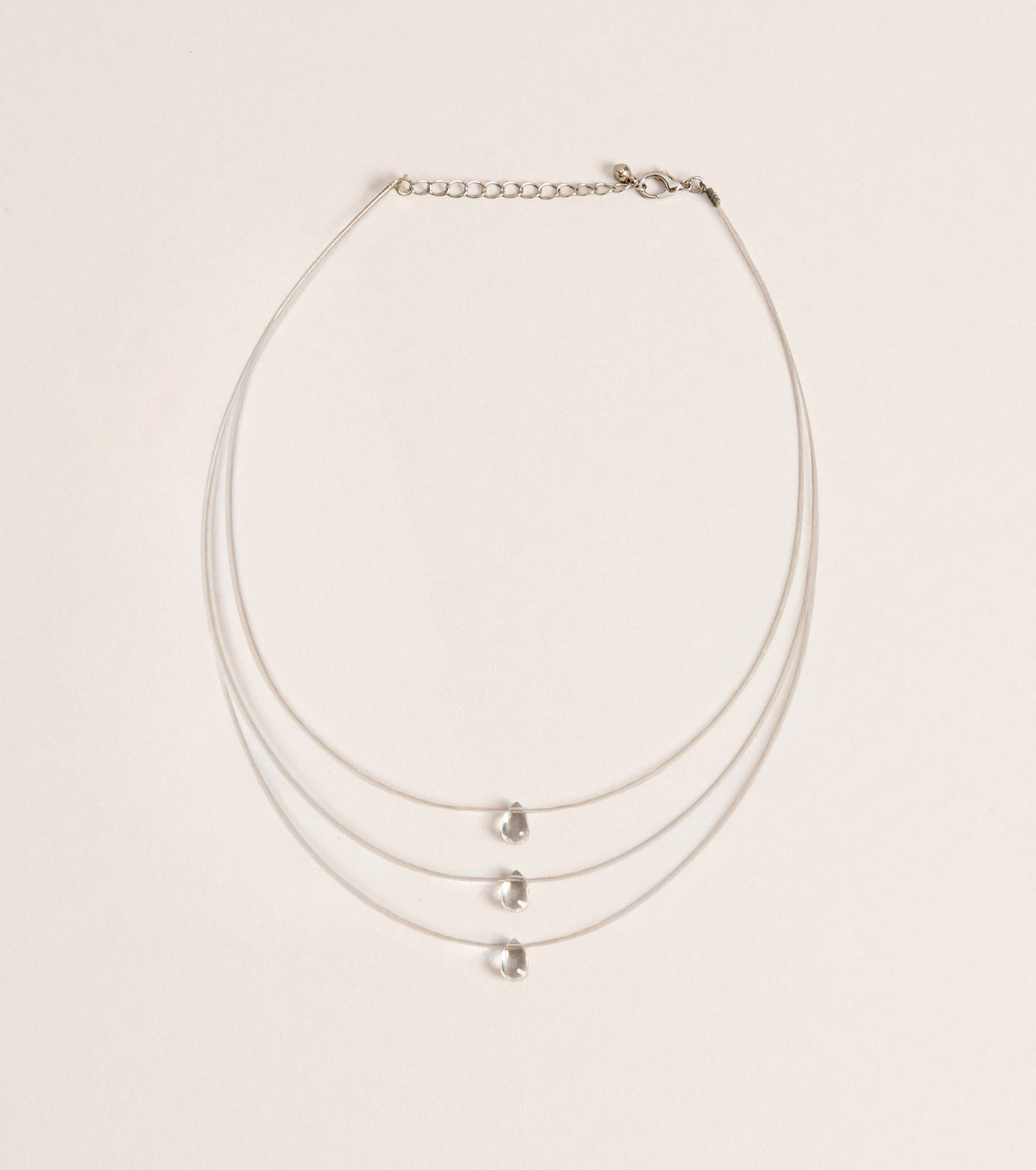 Glass Glow Triple Strand Necklace
