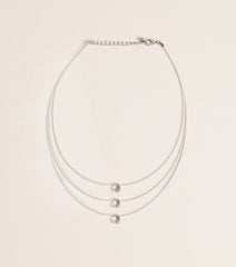 Glass Glow Triple Strand Necklace