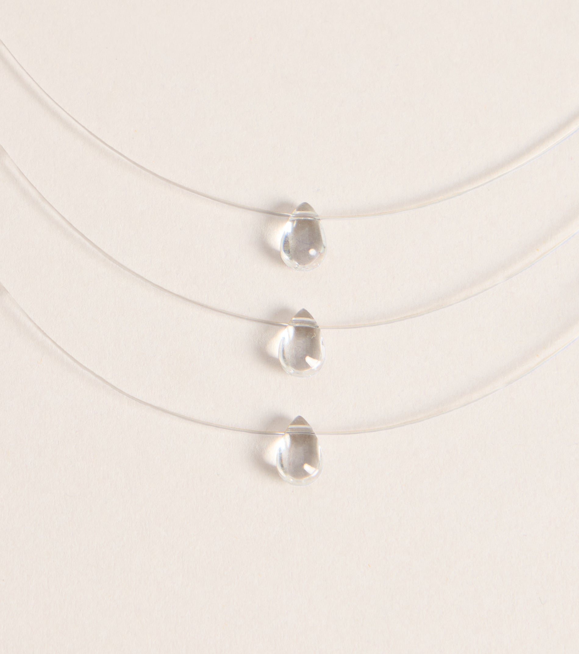 Glass Glow Triple Strand Necklace