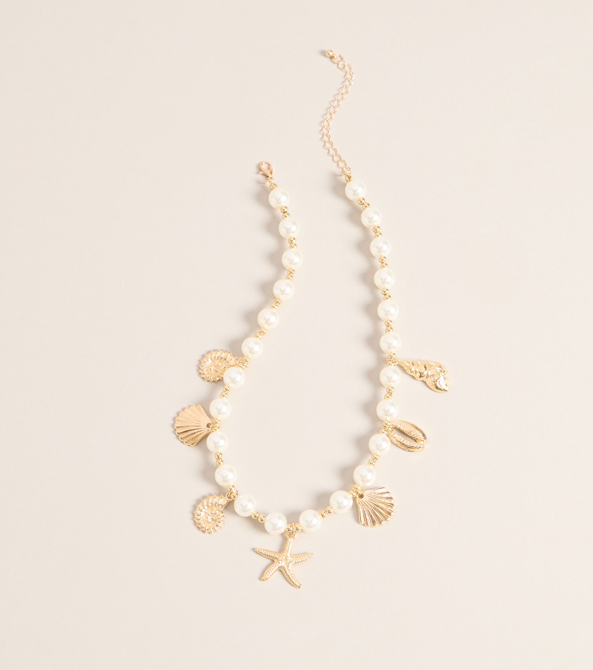 Coastal Charm Pearl Choker Necklace