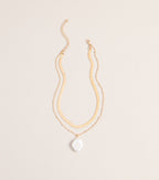 Perfectly Styled Pearl Charm Layered Necklace