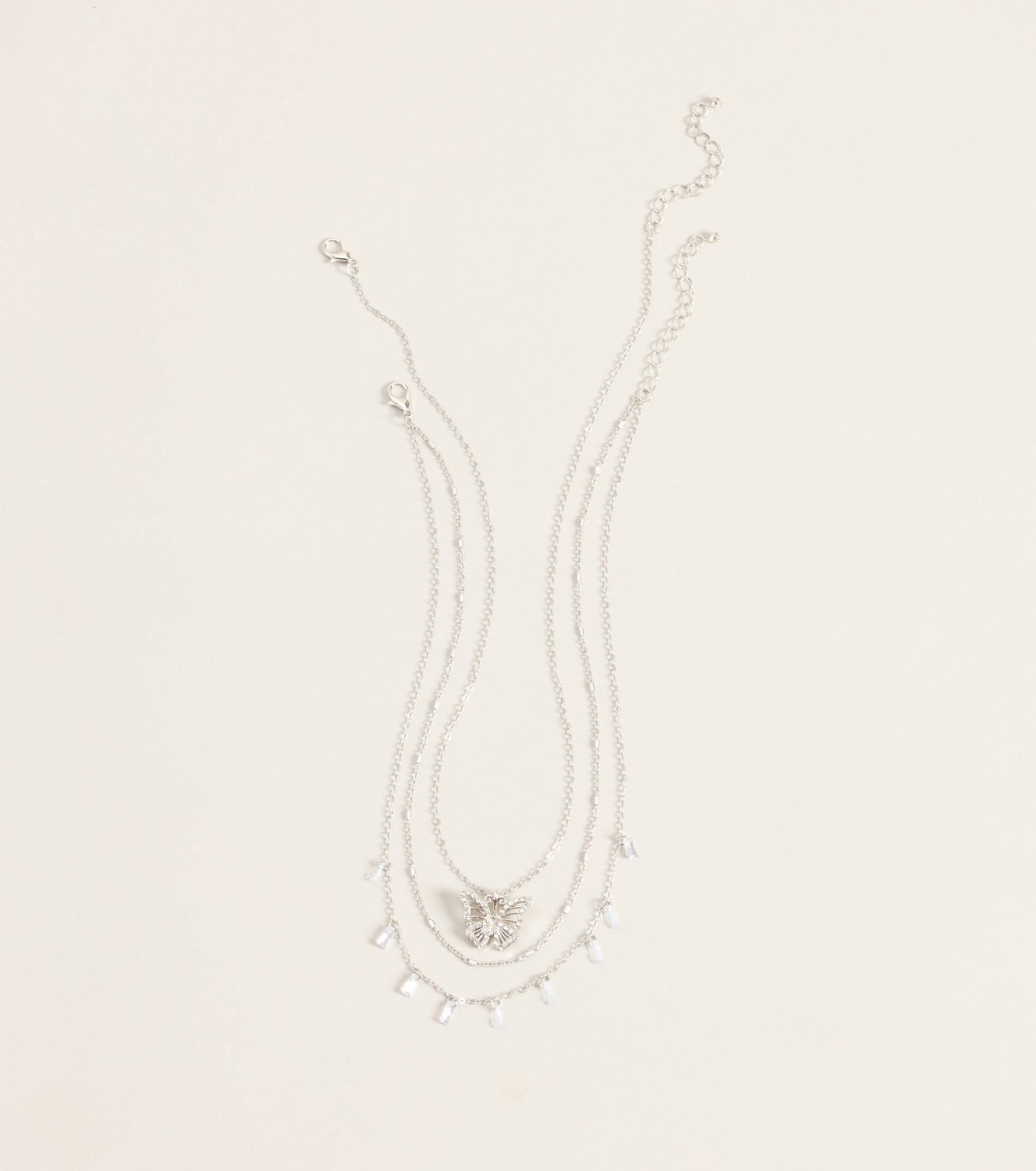 Delicate Drama Butterfly Necklace Set